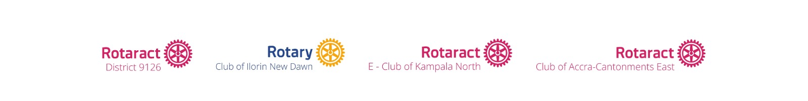 Our partners: Rotaract District 9126, Rotary Club of Ilorin New Dawn, Rotaract E-Club of Kampala North, and Rotaract Club of Accra-Cantonments East
